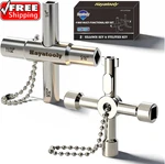 4-WAY Sillcock Key, 2-PACK 40CR Water Multi-functional & Utility Wrench, Sh. Fixed Price $13.25.