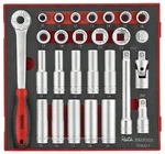 Teng Tools TED1227 Piece 1/2" Drive Point Socket Set Foam Module Tray. Fixed Price $248.02.