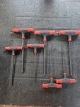 Sears Craftsman Usa 7PC Sae Through Handle Hex Key Set 46383. Fixed Price $30.00.