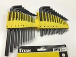 Titan 32912 25-PIECE 1/16" To 3/8" And 1.27 10 Mm Sae/metric Hex Key Set. Fixed Price $11.69.