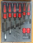 Snap On Tools SHDX80R Red Screwdriver Set 8PC Combo Soft Instinct Handle New. Fixed Price $220.00.