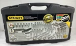 Stanley 201-PC Mechanics Tool Set Missing Few. Sockets Wrenches Screwdriver Case. Fixed Price $95.00.