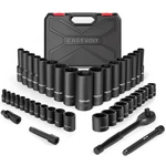 Eastvolt 46-PIECE Drive Socket Ratchet Wrench Set, Metric & Sae, Black. Fixed Price $81.99.