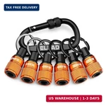Elead 6-PIECE Bit Key Chain, 1/4 Inch Orange Hex Shank Holders, Quick. Fixed Price $14.42.