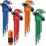 Horusdy 37PCS Hex Key Wrench Set, Sae & Metric Star Long Arm Ball End. Fixed Price $50.38.