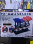 Performance Tool 10PC T-handle Hex Key Set WILW80277. Fixed Price $8.01.