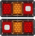 Partsam 2X Triple Tail Lights 45 Leds Rectangle Vertical Black Base. Fixed Price $121.99.