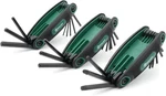 25-PIECE Folding Allen Wrenches Sets, 3-PACK Metric & Sae Star Hex Key Set,.... Fixed Price $17.77.