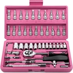 Socket Ratchet Wrench Set 46 Pcs 1/4 In Drive Metric Repair Tool Case. Fixed Price $33.95.