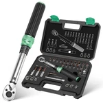 32-PIECE Torque Wrench Set, Chrome Vanadium Steel 2.5-20 N.m 1/4&3/8" Sockets. Fixed Price $33.99.