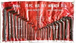Chesco 25 Pc. Hex Key Wrench Set - Inch Metric Sizes Long&short Series, 80281. Fixed Price $37.00.