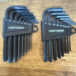 Craftsman 16PC Sae And Metric Allen / Hex Key Wrench Sets. Fixed Price $11.98.