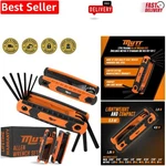Durable 17PC Folding Allen Wrench Set - Easy Identification For Diy Projects. Fixed Price $36.99.