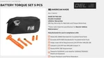 Oel 5 Piece Torque Battery Kit 1000V. Fixed Price $650.00.