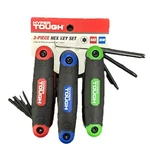 Hyper Tough Folding Hex Key Set 3PC Sae Metric Torx Allen Wrench 1272V. Fixed Price $11.99.