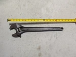 Craftsman Black Oxide 18" Adjustable Wrench 2-1/8" Cap. Usa 4456 (rare). Fixed Price $190.00.