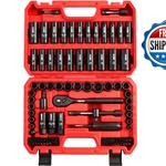 Sedy 96-PIECE 3/8 Drive Impact Socket Wrench And Bit Set Sae 5/16-3/4 Metric. Fixed Price $87.09.