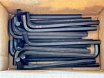 18 New Allen #58023 7/16" Cr-va Standard Sae Long Arm Hex Keys Black Oxide Usa. Fixed Price $49.99.