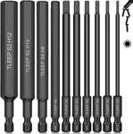 Long 100MM 1/4 Inch Hex Head Allen Drill Bits, Big 12MM To Small 1.5MM, Me. Fixed Price $21.56.