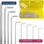 9 Pcs Hex Key Set, Ball-end Allen Wrench Cr-v Metric. Fixed Price $9.23.