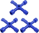 3 Pcs 4-WAY Multi-functional Utility Keys For Electric Cabinets, Wrenches. Fixed Price $21.99.