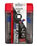 Wiha Terminatorblue Impact Bits, Square #2 15 Pieces, 30X Performance Zz. Fixed Price $8.50.