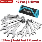 Stubby Combination Wrench Set 12-PIECE Metric 8-19MM Cr-v Steel With Pouch. Fixed Price $37.61.