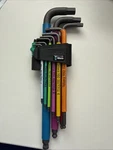 Wera 950/9 Hex-plus L-key Set Metric Pieces 05073593001. Fixed Price $34.99.