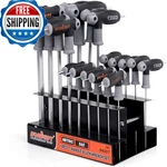 Horusdy 18-PIECE T-handle Wrench Set Inch/metric Long Arm Ball End Hex. Fixed Price $58.17.