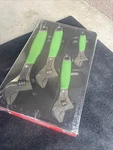 For Snap On FADH704C Green 6" 8" 10" 12" Flank Dr Plus Adjustable Wrench Set. Fixed Price $505.00.