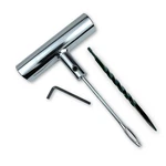 Metal Tire Plug Repair Tool With Steel Spiral Reamer And Allen Wrench. Fixed Price $12.99.