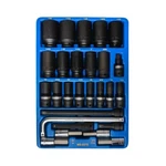 Genius Tools Piece 1/2" Dr. Sae Impact Socket & Accessory Set MS-027S. Fixed Price $281.00.