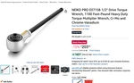 Neiko Pro 03715B 1/2" Torque Wrench. Fixed Price $179.99.