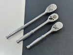 Snap-on Tools Usa 3PC 1/4 Drive Chrome Ratchet Set Lot TML830, TM75, TM830. Fixed Price $159.59.