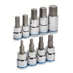 Ironton Metric Hex Socket Set, 9-PC., 3/8IN. & 1/2IN. Drives, Chrome Finish. Fixed Price $15.99.