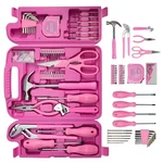 136PCS Pink Portable Hand Tool Kit Household Small Set For Women With Case. Fixed Price $39.99.