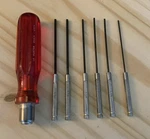 Vintage Hunter Hex Allen Driver W/6 Bits 2-11-P, 3-11-N, 1-11M. Fixed Price $15.00.