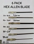 Pack Xcelite Hex Allen Blade Parts 99-21, 99-24, 99-25, 99-26, 99-764, 99-964. Fixed Price $24.99.