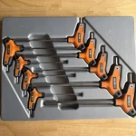 Matco Tools Sae T-handle Long Short Combination Hex Key Wrench Set Orange STX9. Fixed Price $109.95.
