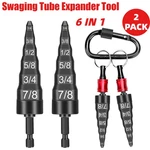 2PC Swaging Tube Expander Tool Drill Bit Set Air Conditioner Copper Pipe Flaring. Fixed Price $10.89.