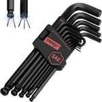 13 Pieces Magnetic Hex Key Wrench Set Sae Size With Ball End, 1/20-3/8 Inc. Fixed Price $14.40.