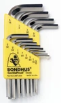 Inch Hex Short Arm L-wrench Set 12PCS .050"-5/16" Briteguard Bondhus Usa 16236. Fixed Price $6.33.