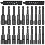 20 65MM Magnetic Power Nut Driver Set For Impact Drill, 1/4" Hex Head Drill.... Fixed Price $24.09.