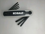 Kobalt 8-KEY Folding Hex Set, Metric. Fixed Price $5.99.