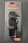 Icon Ball End L-shaped Hex Wrench Set High Torque S2 Steel 13 Piece Metric. Fixed Price $19.99.