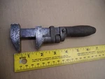 Vintage L&s Co Cleveland Oh Marked "engineers" Monkey Wrench W/wood Handle 6.55". Fixed Price $19.00.