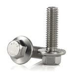 Mewudecor M6-1.0 20MM Flanged Hex Head Bolts (25 Pcs), Silver. Fixed Price $14.80.