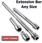 Craftsman 1/4" 3/8" 1/2" In. Drive Extension Bar - Socket Ratchet Any Size. Fixed Price $8.75.