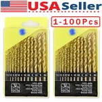 13PCS Hss Titanium Coated Twist Drill Bit Set 1.5-6.5MM Hex Shank For Wood Metal. Fixed Price $35.66.