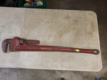 Ridgid 48" Heavy Duty Straight Pipe Wrench Cast Iron 6" Jaw Capacity Usa. Fixed Price $180.00.